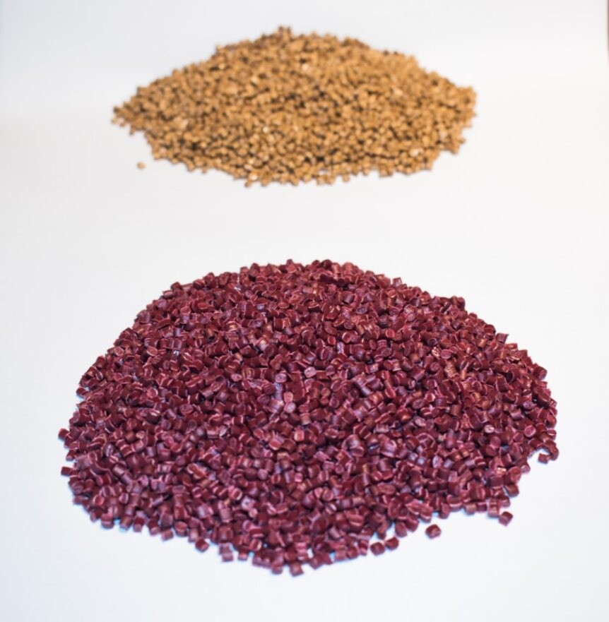 Recycled PE Red Pellets 